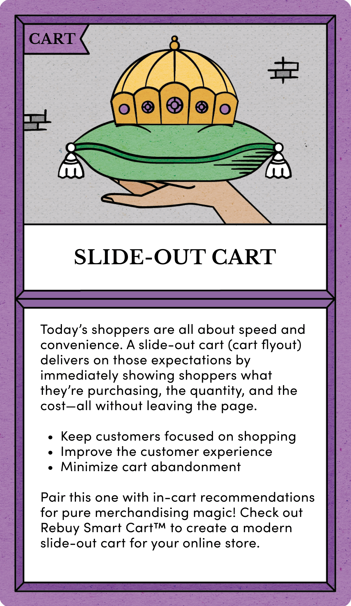 Rebuy Smart Cart slide-out cart