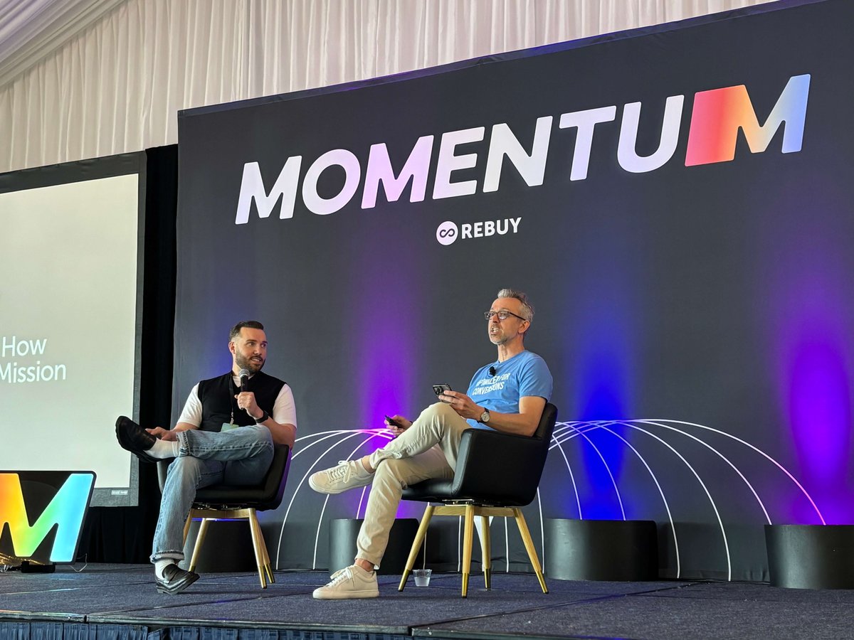 MOSH's Tanner Flitter and Rebuy's Miles Shattuck at Momentum 2025