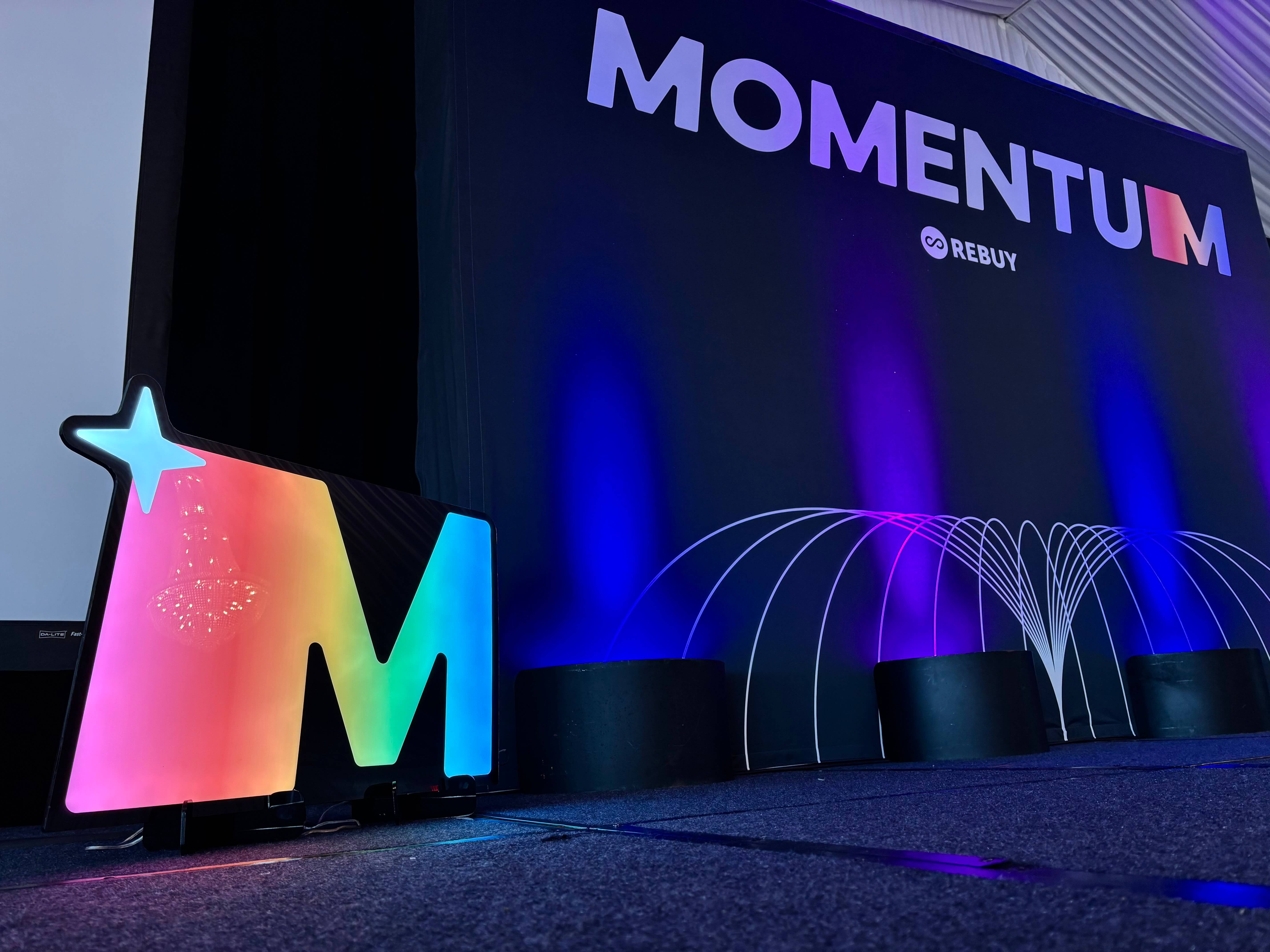The stage at Momentum 2025 presented by Rebuy