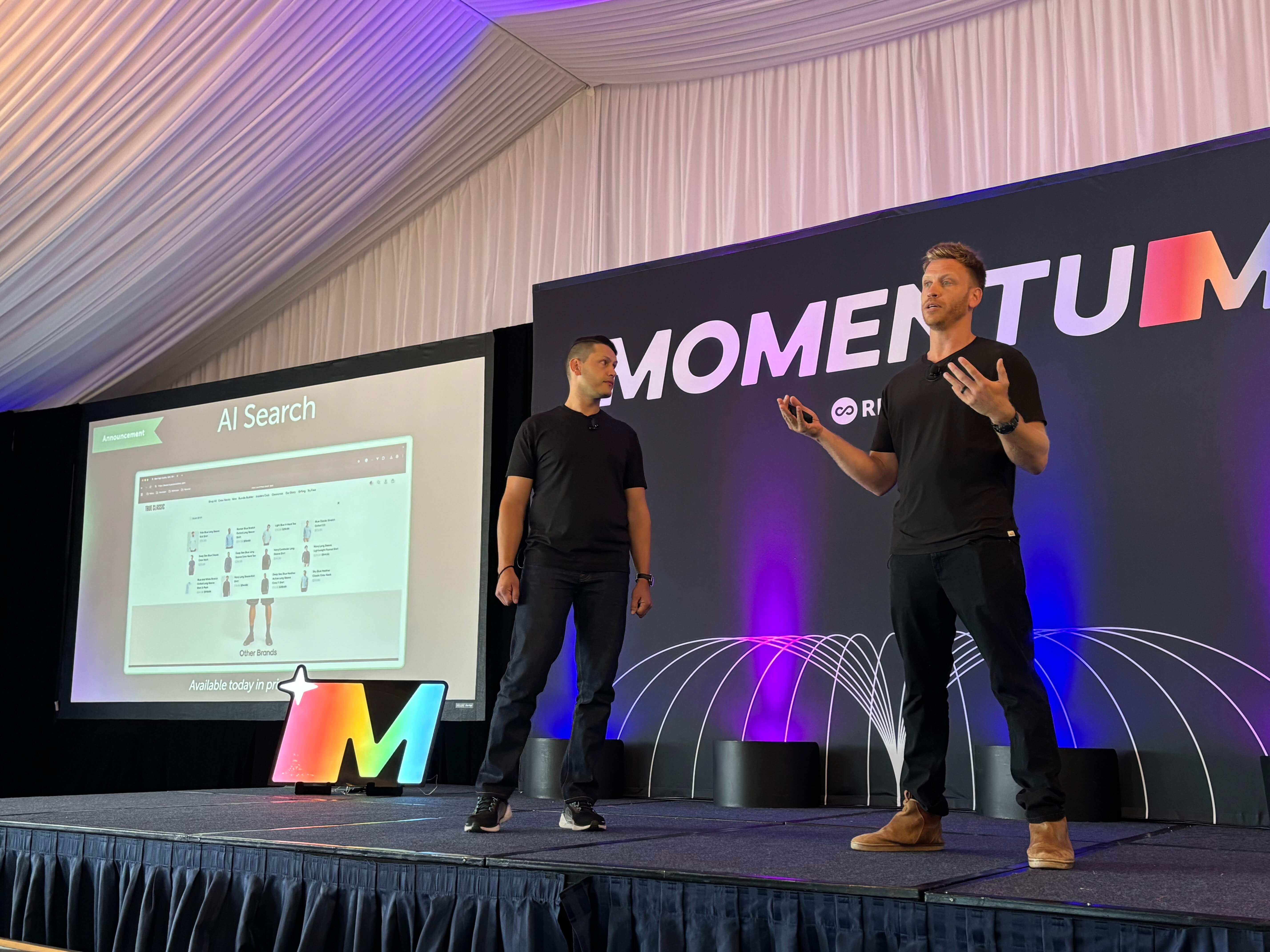 Rebuy co-founders John Erck and James Van Erck unveil new products at Momentum 2025