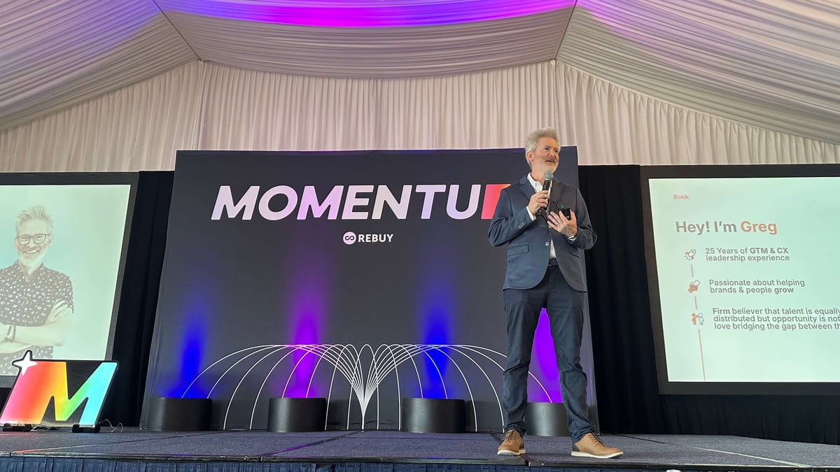 Boldr's Greg Collins speaks at Momentum 2025