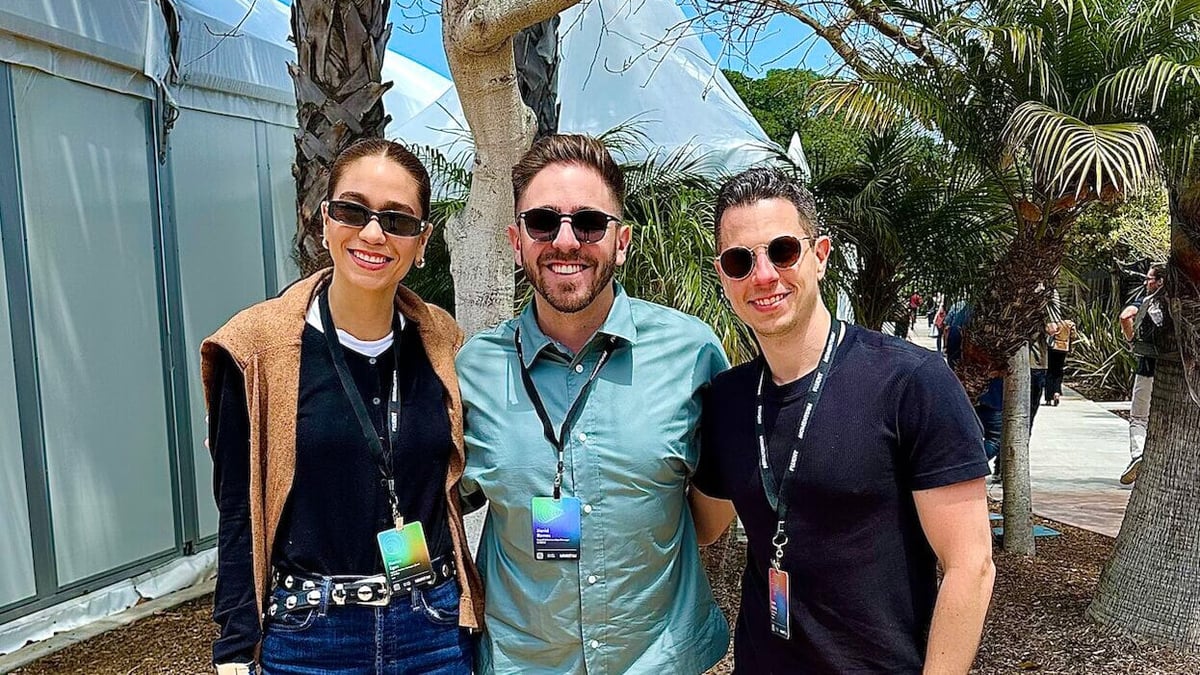 Bianca Egas, David Remes, and Lucas Ballasy post at Momentum 2025