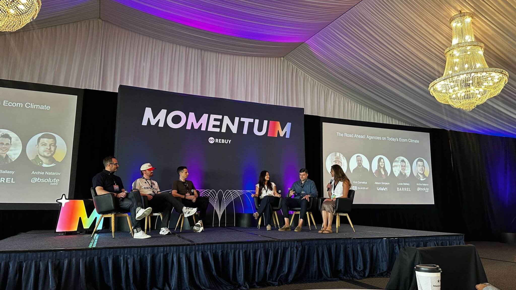 Rebuy's Valeria Granda leads a partner panel at Momentum 2025