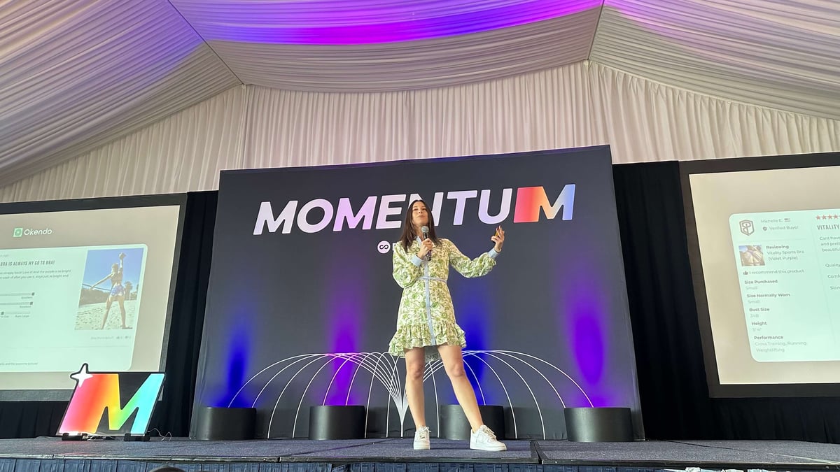 Okendo's Rachel Tyers speaks at Momentum 2025
