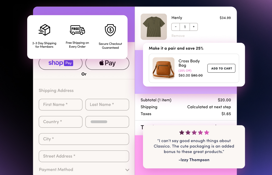 Shopify checkout customization with Rebuy