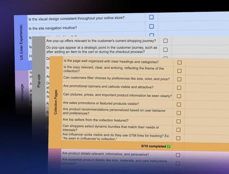 Merchandising Audit Checklist