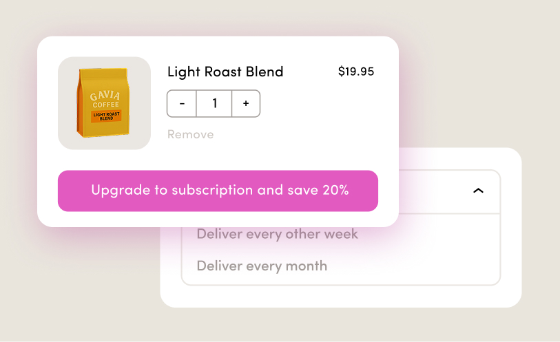 Subscription upsells and downsells