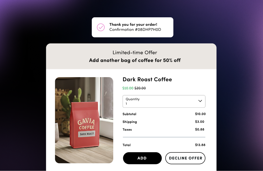 Post Purchase one-click