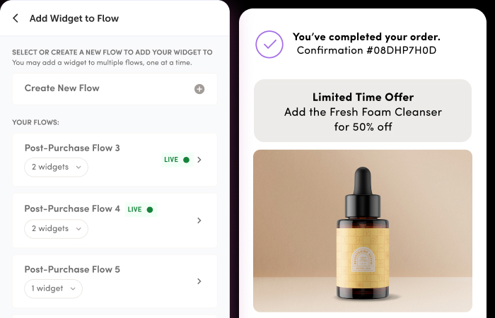 Flows creation UI screenshot