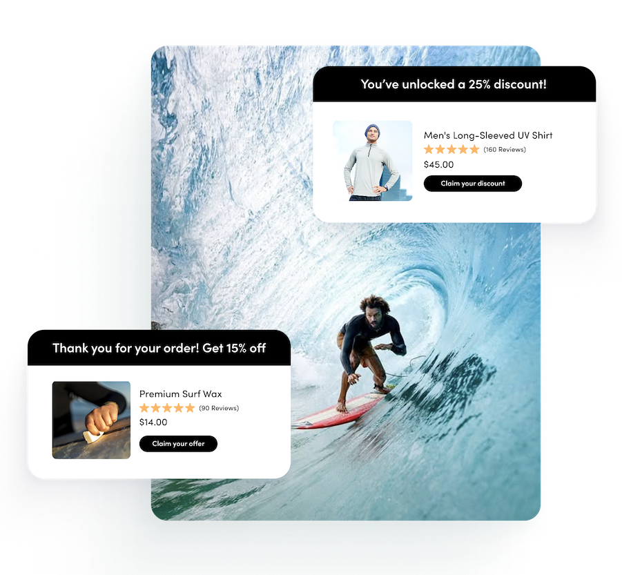 UI screenshot of Rebuy Ads