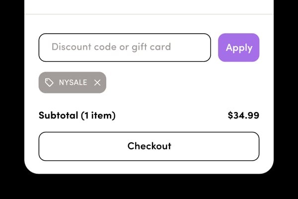 Discount code input