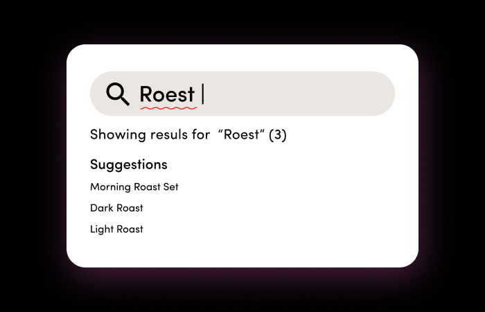 Spell check autocorrect in search
