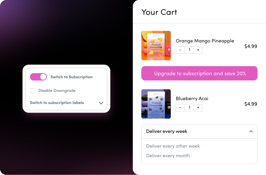 Smart Cart subscriptions