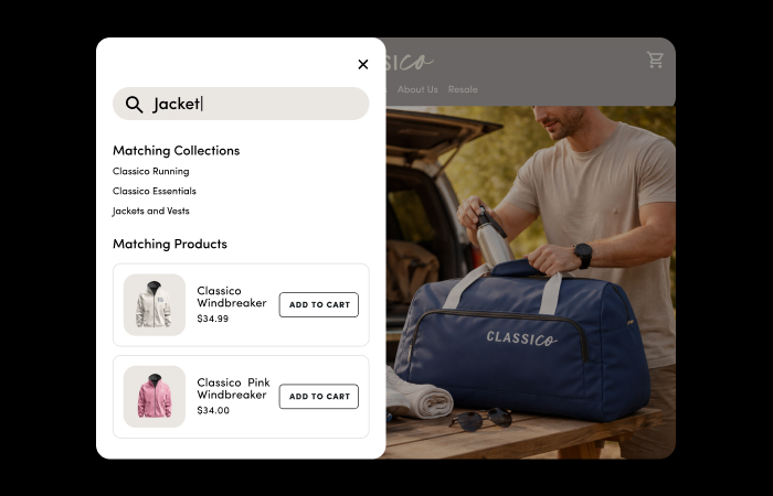 Smart Search quick view